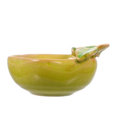 Gatuida 1stk aromatherapy bowl slico kitchen fitting EAT ash cup made of ceramic holder for essential oils ethereal oil plates with essential oils ceramic plate for beauty salon green 8.5x8cm