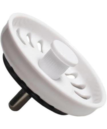 White Sink Plug Kitchen Sink Strainer Plug Waste Plug Basin Water Seal Plug Smooth Maintenance Convenient Sink Stopper - Buy Online on GoSupps.com