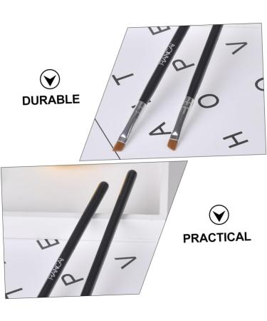Angoily Oblique Eyeliner Brush 10 Pcs Makeup Brush Eyebrow Brush Girls Eyeliner Brush Practical Eyeliner Brush Make up 16x0.7cmx2pcs Blackx2pcs - Buy Online on GoSupps.com