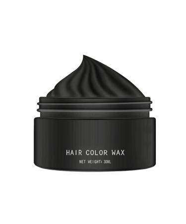 Colored Hair Wax30 ml Temporary Hair Color Washable Styling Cream for Everyone Party Cosplay Halloween Black B