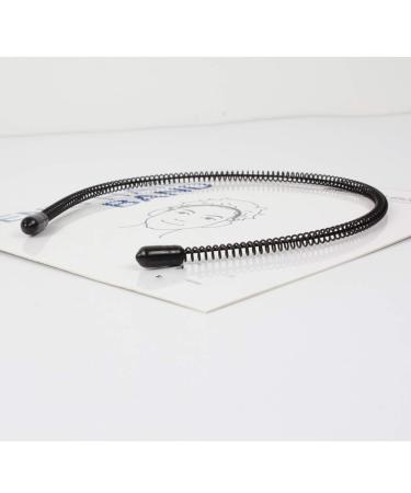 10 Pack Black Metal Headbands for Men and Women - Spring Wavy Hairband Set for Sports Outdoors - Buy Online on GoSupps.com