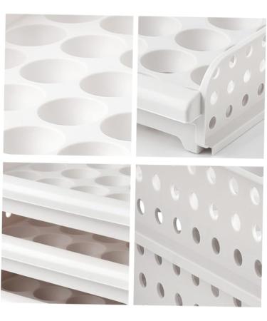 Angoily Box 30 Egg Container Egg Carton Egg Tray with Lid Stackable Egg Holders Drawer Storage Box At Home As Shown 33X26.5X14.3cm - Buy Online on GoSupps.com