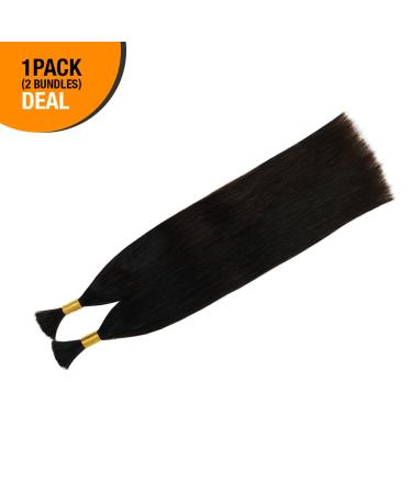 Starlet 20 Inch Human Braiding Hair Bulk - 100g (1 Pack-2 Bundles) | Straight Virgin Human Hair for Micro Braids Extension - No Weft | Natural Straight 20 Inch (Pack of 1) - Buy Online on GoSupps.com