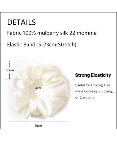 townssilk 100% Pure Mulberry Silk Skinnie Hair Bobbles - 4PC White Collection - Buy Online on GoSupps.com
