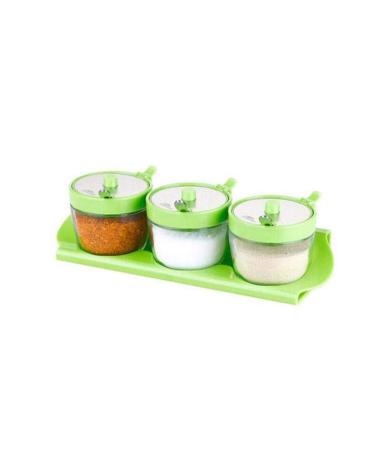 Seasoning Box - Seasoning Jar Seasoning Bottle Set Kitchen Glass Seasoning Set Of 3 (Color : A) (A)