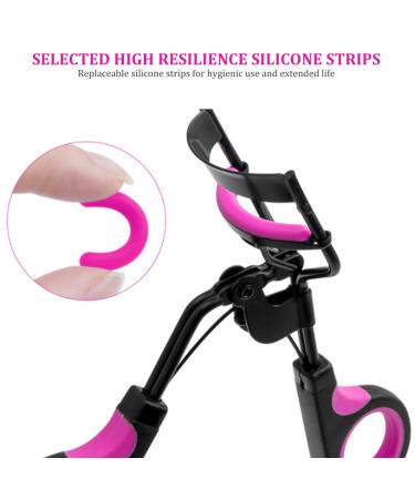 Eyelash Curlers with Comb - Stainless Steel Lash Curler | Quick Eye Makeup Accessory | 5 Replacement Refills for Women & Girls - Buy Online on GoSupps.com