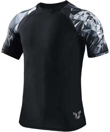 HUGE SPORTS Men's Short Sleeve Splice Rashguard Shirt - Swim & Surf Vest XXL Lion - International Shipping Available - Buy Online on GoSupps.com