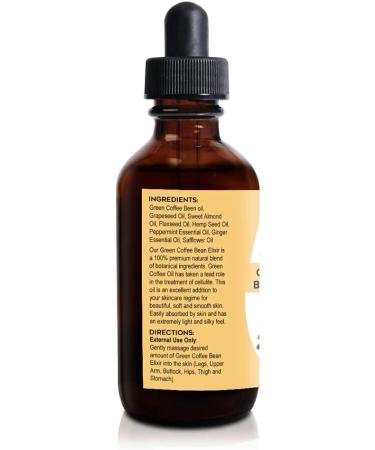 Green Coffee Bean Elixir Oil 4 oz - 100% Pure Unrefined Total Body Massage Oil for Cellulite, Weight Loss, and Firmer Skin - Buy Online on GoSupps.com