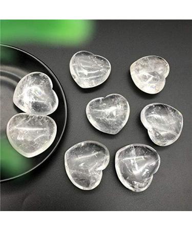 1pc Natural White Quartz Heart Shaped Crystal Palm Stones Specimen Gifts Natural Stones and Minerals ERBDRGAZ - Buy Online on GoSupps.com