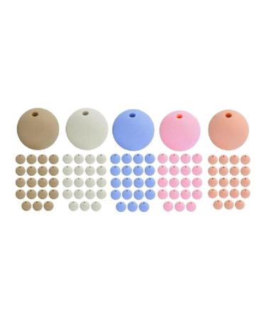 100 Pieces 9mm Round Silicone Beads DIY Necklace Bracelet Beaded Set Teething Chewing Beads for Handicraft Jewelry Teething Chewing Beads