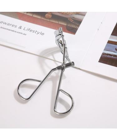 Silver Handheld Eyelash Curler - Durable & Portable Eye Cosmetic Tool for Women | Long Lasting Metal & Silicone Strip - Buy Online on GoSupps.com