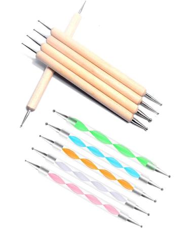 dijiusidy 1 Set Dotting Tools Nail Art Drawing Painting Carving Set Manicure Tools Double-headed Multifunctional Point Drill Pen - Buy Online on GoSupps.com