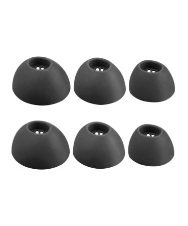 3Sets Silicone Ear Tips Earplugs for Buds 2 Headphones Comfortable Replacement Buds Small Mediums Large Black