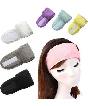 Guangcailun Headbands For Face Washing Color Available Premium Cotton Soft And Absorbent Women Adjustable SPA Facial Headband Purple - Buy Online on GoSupps.com