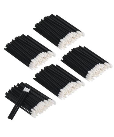 BUYGOO 300PCS Disposable Lip Brushes Lipstick Applicator Lip Gloss Applicators Lip Wands for Lip Makeup Lipstick Wands Gloss Applicator Disposable MakeUp Lip Brush (Black)