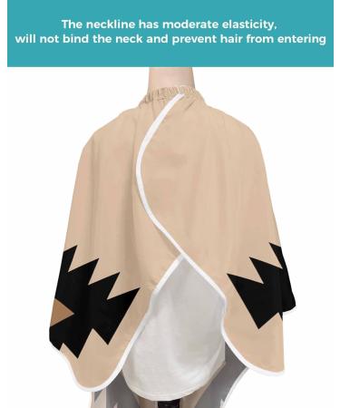 Brown Aztec Barber Cape - Adjustable Hair Cutting Cape for Women Men Kids | Boho Southwestern Design | 55x63 Inch Light Brown Hairdressing Accessory - Buy Online on GoSupps.com