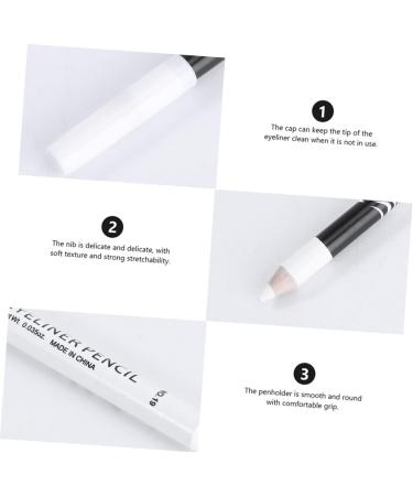 WOONEKY 24pcs Eyeliner Pencil White Eyeliner Pen Liquid Black Eyeliner White Liquid Eyeliner Wooden Pole - Buy Online on GoSupps.com