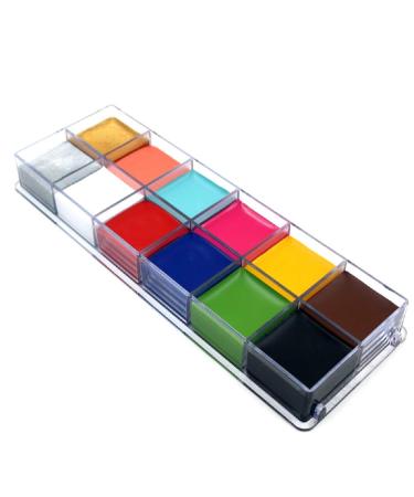 Colorful Body Oil Cosmetics for Halloween, Fancy Dress, Carnival - 12 Temporary Tattoo Paints - Buy Online on GoSupps.com