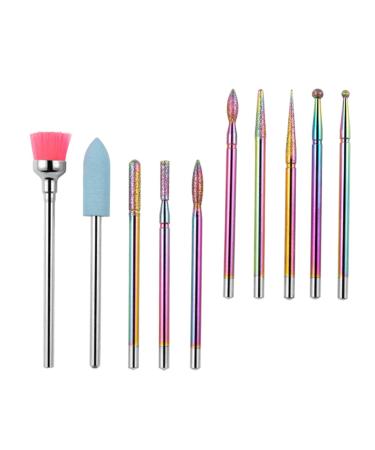 Housoutil 1 Set Nail Polisher Electric Tool Kit Cuticle Remover Professional Nail Kit Manicure Tool Nail Art Grinding Tool Keychain Comb Tungsten Steel Nail