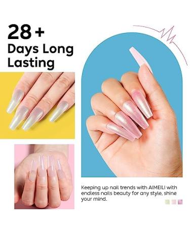 AIMeili Pearl Effect Gel Nail Polish Set - HEMA Free UV Lacquer 6 Colors 8ml | Soak Off Manicure Kit - Buy Online on GoSupps.com
