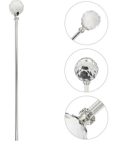 PRETYZOOM Silver Fairy Princess Angel Wand with Crystal - Magical Scepter for Halloween Costume & Party Dress - Buy Online on GoSupps.com