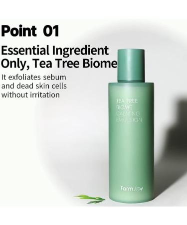 FARMSTAY TeaTree Biome Calming Emulsion - Hydrating Face Moisturizer for Sensitive Skin | Korean Skincare for Men Women & Teenagers | 6.76 Fl. Oz - Buy Online on GoSupps.com