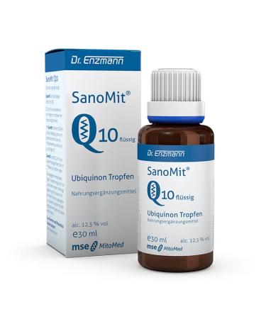 MSE Pharmazeutika SanoMit liquid Ubiquinone Kaneka Coenzyme Q10 (30ml) drops high dose liposomal vegan Dr Enzmann