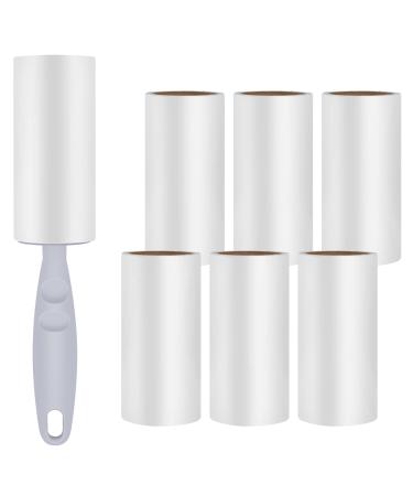 Lint Roller Pet Hair Remover 1 Lint Rollers and 6 Replacement Heads 420 Sheets Super Sticky Hair Roller Suitable for Collecting Hair from Sweaters Shirts Coats Skirts Carpets
