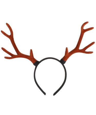 minkissy Christmas Deer Horn Deer Antler Headband Christmas Reindeer Antlers Headband Deer Antler Hair Hoop Xmas Party Favor Christmas Elements Hairband