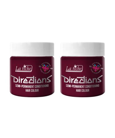 La Riche Directions Semi-Permanent Hair Color 100 ml Jar 2-Pack (Rubies) Rubies 100 ml (2-Pack)