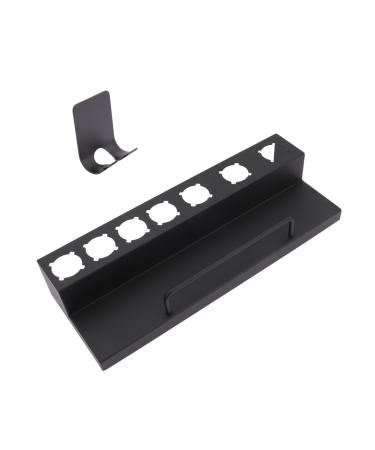 Baluue Curling Iron Rack Hair Curler Holder Hair Dryer Stand Kickstand Styler Holder Black Stainless Steel