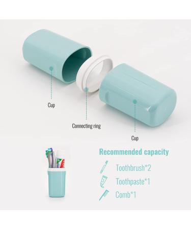 Portable Blue Toothbrush Travel Case with Waterproof Bag - Ideal for Camping, Travel, Business, School, Home - Buy Online on GoSupps.com