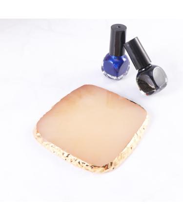 Angoily 1pc Manicure Nail Art Kit4 Nail Pigment Plate Color Palette Nails Nail Color Nail Drawing Color Nail Makeup Resin Tools Mixing Palette Gel Color Plate Polish Mix Nail Piece Toning 9X9cm Yellow - Buy Online on GoSupps.com
