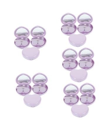 Ultechnovo mini container 15 sets suitcases travel case container case and solution soaked soft storage set eye case lentes de organizer suitcase cute mussel shell the solution