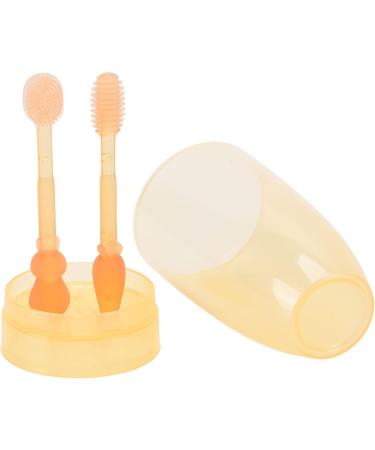 Agate Baby Toothbrush & Tongue Cleaner - Soft Silicone Bristles for Toddlers 0-3 Years | Oral Care & Dust Protection - Buy Online on GoSupps.com