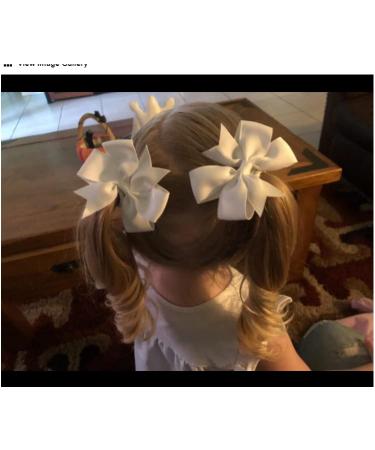 40 Pcs Baby Girls 3.5'' Grosgrain Ribbon Hair Bows Elastic Hair Ties - Solid Colors for Girls Toddlers Kids Teens - Buy Online on GoSupps.com