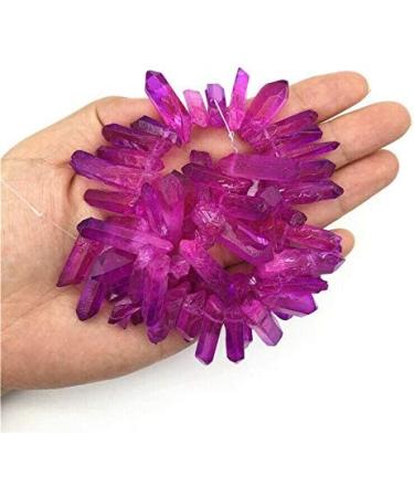 Natural Crystal Rough 1PC Rose Titanium Aura Lemurian Quartz Crystal Point Stones Crafts Decor DIY Natural Stones and Crystals - Buy Online on GoSupps.com