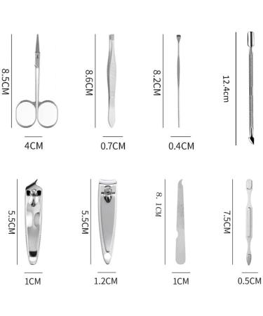 Nail Clipper Set Professional Manicure Set 8 Pieces Grooming Kit Manicure Pedicure Tools Travel Nail Set Personal Care Beauty - Buy Online on GoSupps.com