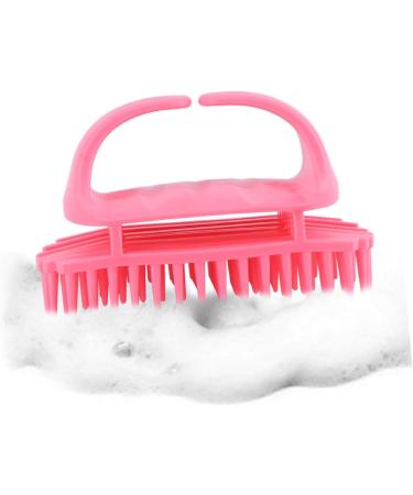 Tovinanna 2-Piece ABS Hairbrush & Shampoo Massage Device for Thin Hair - Pink Hair Cleaning Brush for Men & Women 10.5x7x5.5cm - Buy Online on GoSupps.com