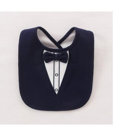FEIFEI'S BOW 2PCS Baby Kids Bibs | Cotton Gentleman Bow Feeding Bandana Apron Set - Buy Online on GoSupps.com