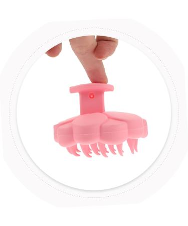 Magiclulu 2-in-1 Silicone Massage Brush - Scalp Peeling & Hair Care Tools - Pink Heart-Shaped Hair Washer for Travel - Buy Online on GoSupps.com