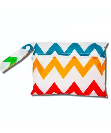 Egurs Wetbag Waterproof Reusable Diaper Bag Nappy Bag Color Stripes S 22 * 15cm S 22*15cm Color Stripes