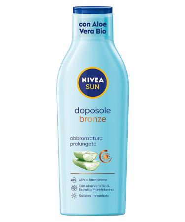 Nivea sun milk after-sol bronze 2 x 200 ml after sunscreen with aloe vera organic and pro-melanin extract anus extension browning and moisturizing cream for 48 h