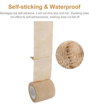 PitLite Self Adhesive Bandage Wrap Rolls (2 Pack) - 5 Yards Assorted Colors - Breathable & Elastic Cohesive Tape for Sports Injuries - Wrist, Ankle, & More - Buy Online on GoSupps.com