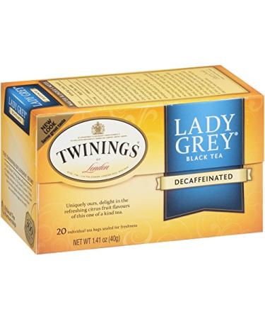 Buy Twinings Lady Grey Decaffeinated Black Tea - 20 Tea Bags - 1.41 oz - Buy Online on GoSupps.com