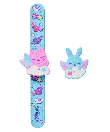 Smiggle Slapband Lip Balm Duo Gift Set (Blue Cotton Candy)