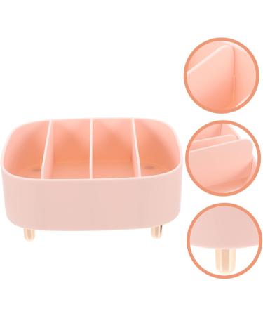 Angoily Makeup Storage Box | Lipstick Organizer & Eyeshadow Palette Holder - Pink Vanity Organizer Tray 20.6X20X8.6CM - Perfect for Drawers & Desktops - Buy Online on GoSupps.com