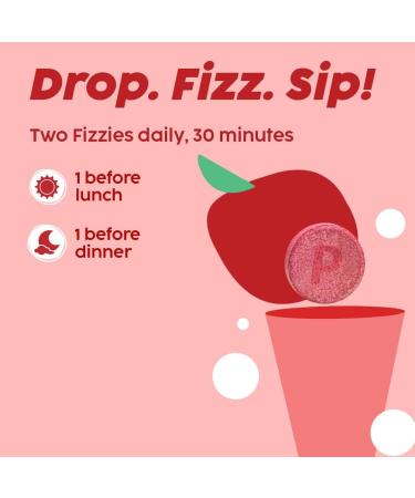 PL'IX - THE PLANT FIX Apple Cider Vinegar 15 Effervescent Tablet ACV with mother for weight loss and easy digestion vitamin B6 & B12 Pack of 4 (Apple) 100% vegan Easy to carry & consume - Buy Online on GoSupps.com