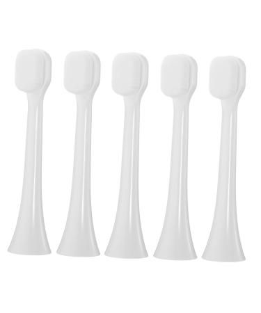 IWOWHERO 5Pcs Small Head Replacement Head Reusable Toothbrush Heads Toothbrush Head Substitute Soft Electric Toothbrush Clean aldult Brush Head Soft Toothbrush Accessories pp