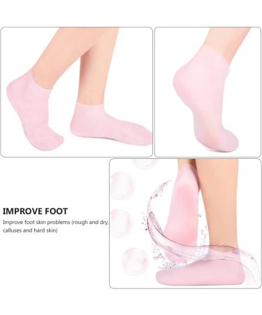 JECOMPRIS Silicone Moisturizing Socks Softening Dry Cracked Feet Rough for Calluses Spa Gel Socks Foot Care Pink - Buy Online on GoSupps.com